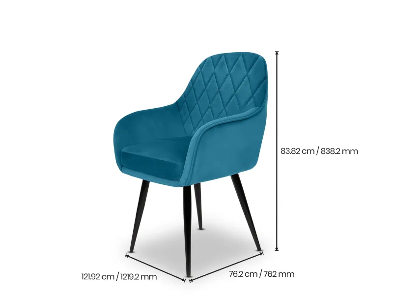 Orchid 6 Seater Dining Table with Chair in Teal Aqua
